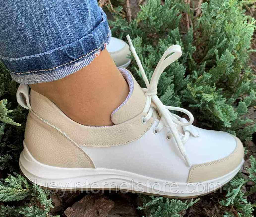 Кросівки шкіряні жіночі від виробника модель ТН23-196, фото 1