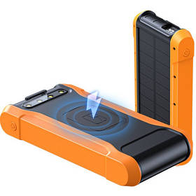 Батарея універсальна PowerPlant 20000 mAh, PD/18W, QC3.0, USB-C, USB-A*2, Wireless, Solar panel (PB930487)