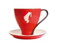 Чашка з блюдцем Меланж Julius Meinl 120 мл червона