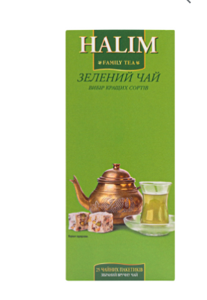 Чай зелений HALIM байховий дрібний 25 пакетів 1,5 гр 4820198874384