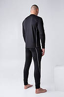 Зимова флісова термобілизна з флісу натільна білизна термуха натуральна Чорний S, фото 3