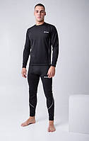 Зимова флісова термобілизна з флісу натільна білизна термуха натуральна Чорний S, фото 8