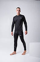 Тепла найкраща термобілизна для зими з флісу натільна флісова білизна Чорний S + шкарпетки, фото 5