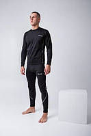 Тепла найкраща термобілизна для зими з флісу натільна флісова білизна Чорний S + шкарпетки, фото 8