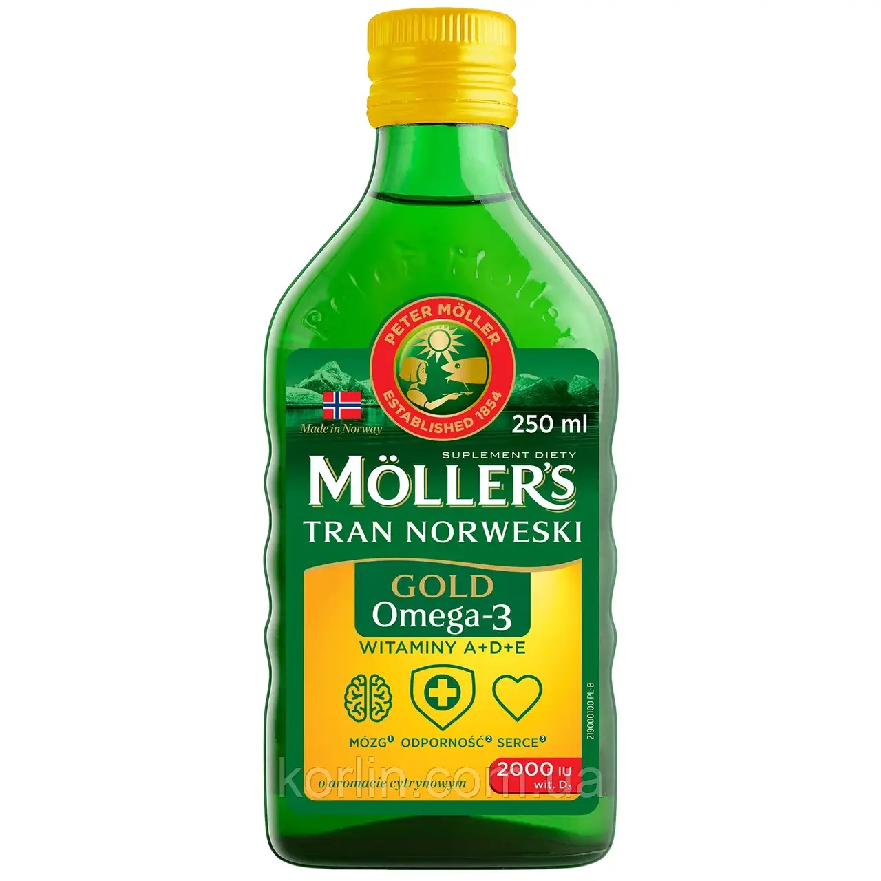 Mollers Gold Omega-3 Риб'ячий Жир із вітаміном D3, А й Е зі Смаком Лимона