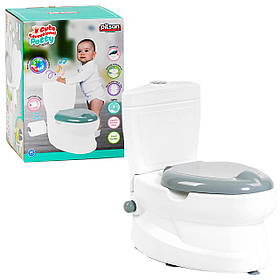 Горщик музичний білий, Pilsan, спинка, знімний горщик, звуки води, підсвічування, уп. 24*40*29см (07-559)