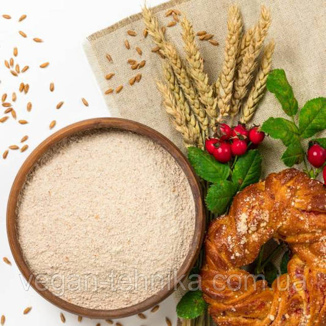 Спельтове (полб'яне) цільнозернове борошно свіжого жорнового помелу, фото 1