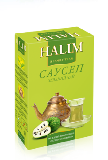 Чай зелений HALIM байховий листовий з ароматом саусеп 80 г 4820198875695