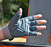 Рукавички для фітнесу MadMax MFG-921 Voodoo Mid grey/light blue S, фото 6