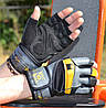 Рукавички для фітнесу MadMax MFG-880 Signature Black/Grey/Yellow XL, фото 4