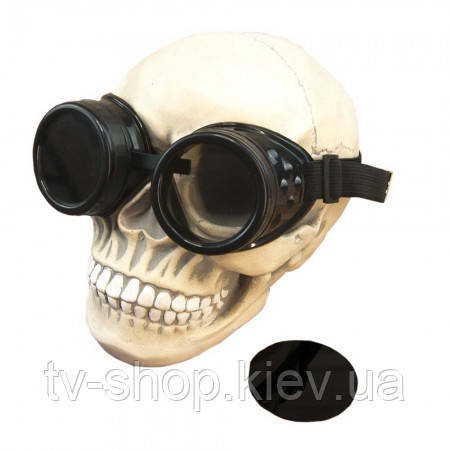 Окуляри Стимпляк Гоггли Преміум +2 пари лінз (чорні), фото 1