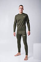 Флісова зимова термобілизна військова зсувата білизна найкраща для зими Оливкова M, фото 4