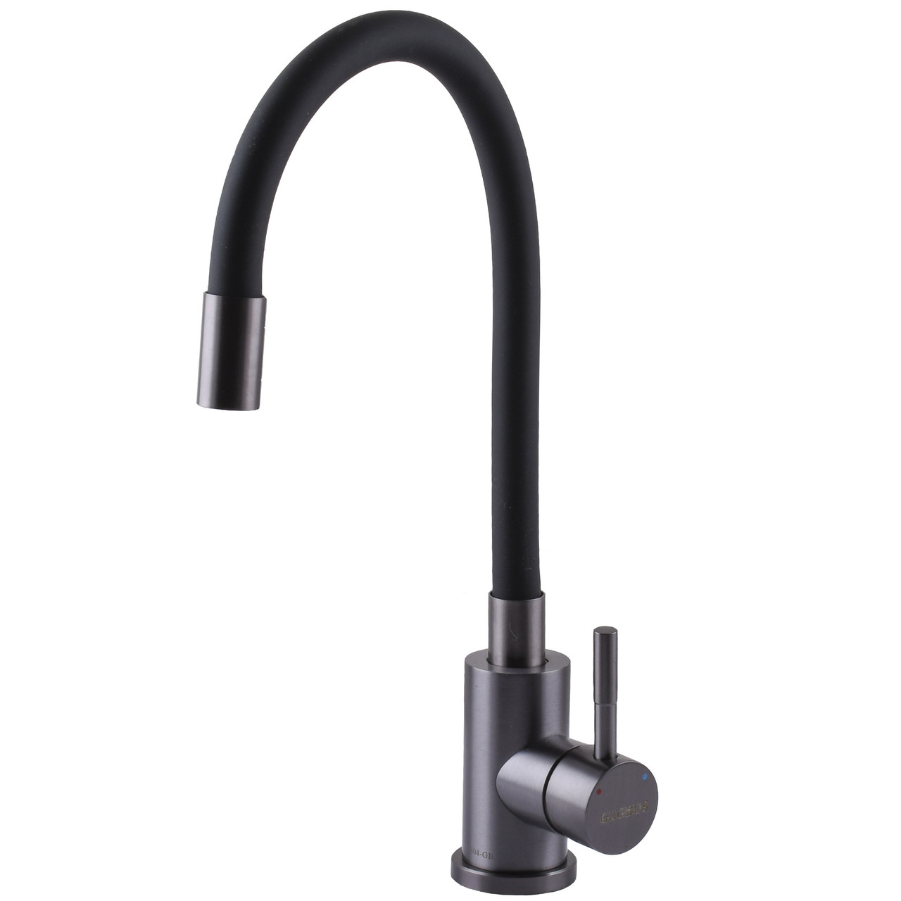 Кухонний змішувач Globus Lux ALPEN SBT1-203SB-GP PVD чорний гнучкий