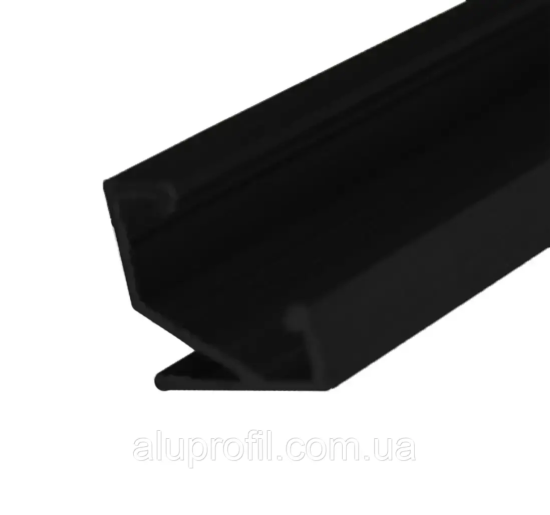 Алюмінієвий профіль — світлодіодний алюмінієвий профіль кутовий (аналог ЛПУ-17) Чорний матовий