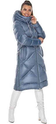 Жіноча утеплена курточка колір оливного модель 51675 42 (XXS), фото 2