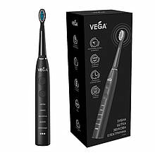 Електрична звукова зубна щітка на 5 режимів чищення Vega VT-600 В (чорна)