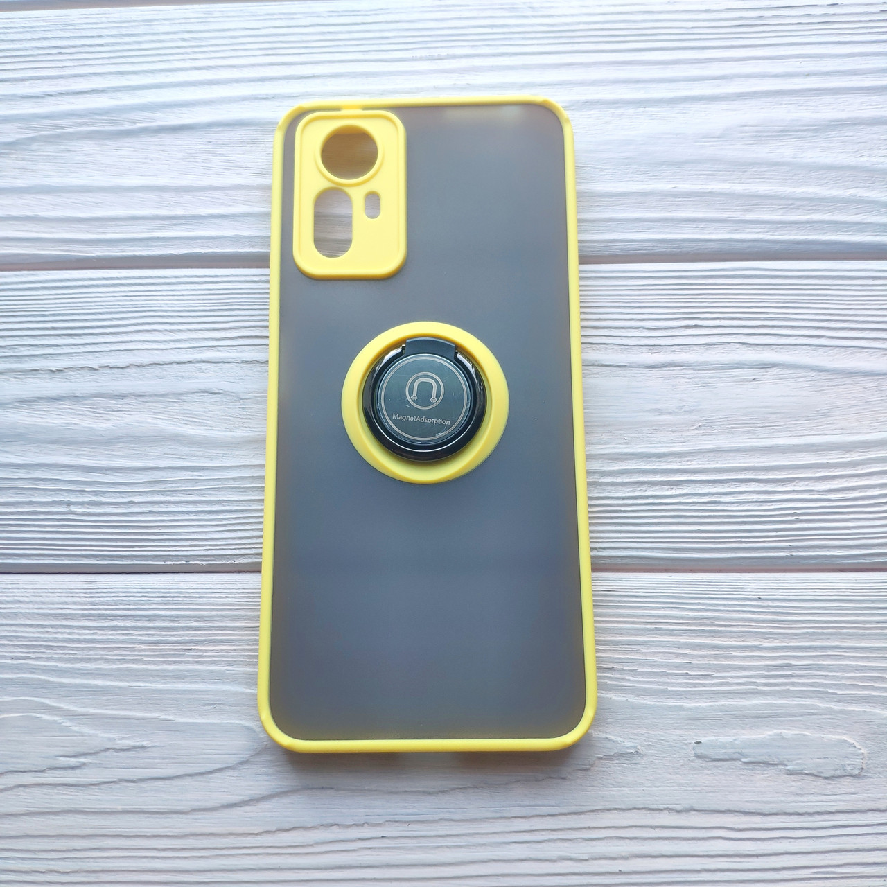 Чохол Armor Ring для Xiaomi Redmi Note 12S протиударний з кільцем Жовтий