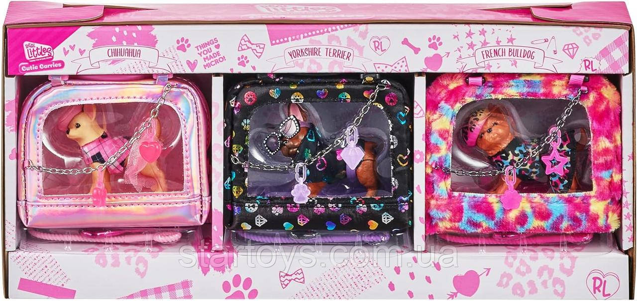 Набір із 3х сумочок з собачками Real Littles Cutie Carries від MOOSE TOYS LLC