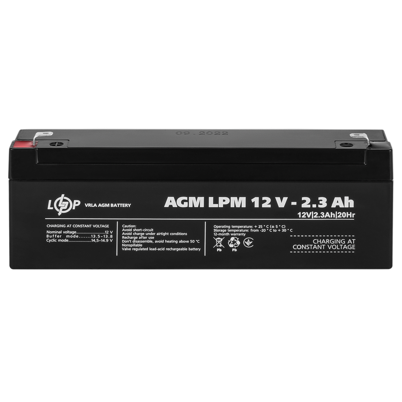 Аккумулятор AGM LPM 12V - 2.3 Ah - фото 4 - id-p1969540048