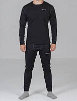 Тактична флісова зимова термобілизна термуха чоловічий комплект для спорту Чорний S, фото 2