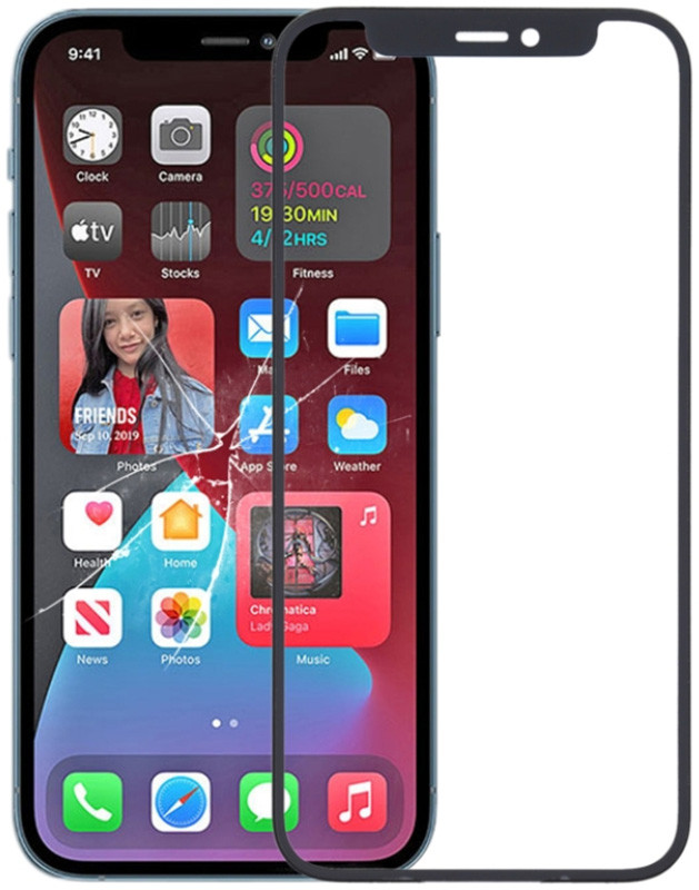 Скло сенсора для iPhone 12 Pro Max + OCA Black