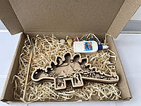 Подарок для мальчика динозавр набор раскраска стегозавр