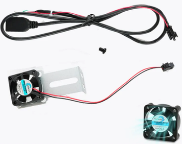 Вентилятор кулер охолодження для ANDROID магнітоли на кронштейні живлення 5 Вольт від USB  кабеля у комплекті