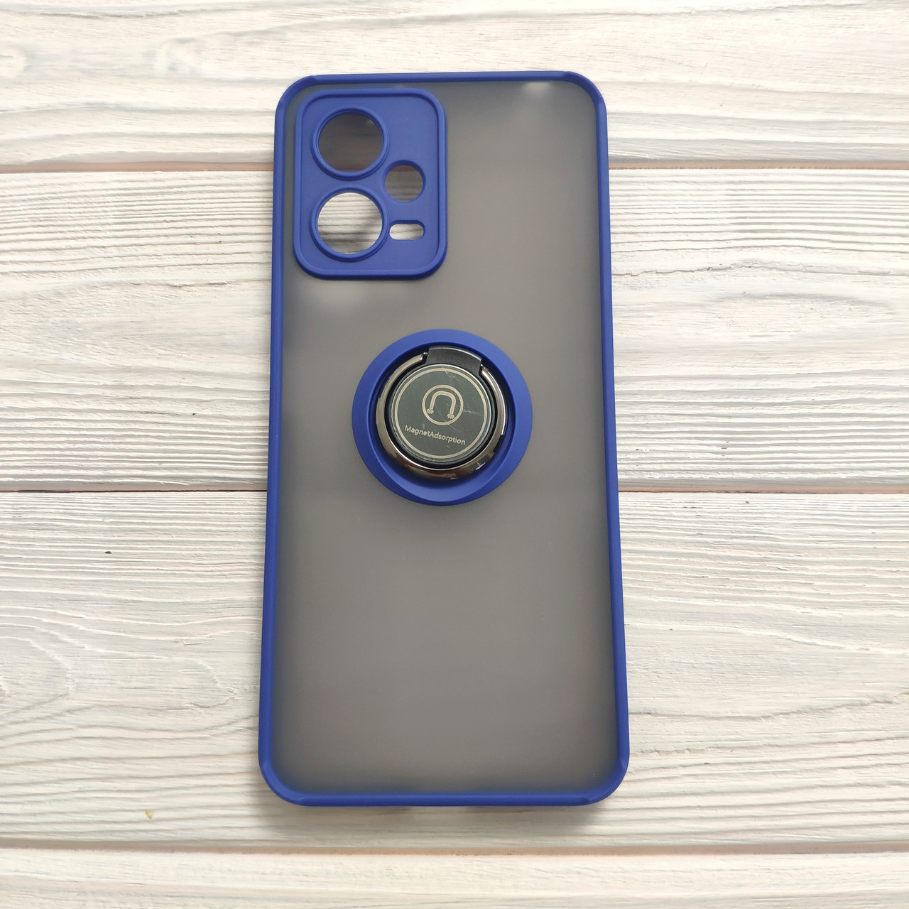 Чохол Armor Ring для Xiaomi Redmi Note 12 5G протиударний з кільцем синій