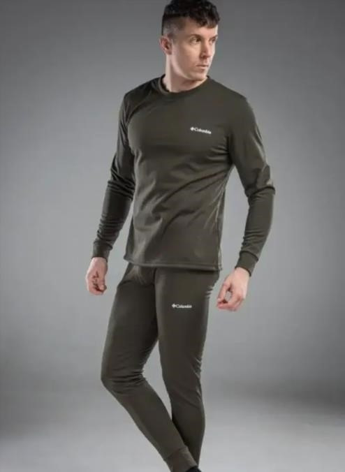 Флісова найкраща термобілизна для зими натільна білизна чоловічий комплект термобілизни Оливковий, фото 1