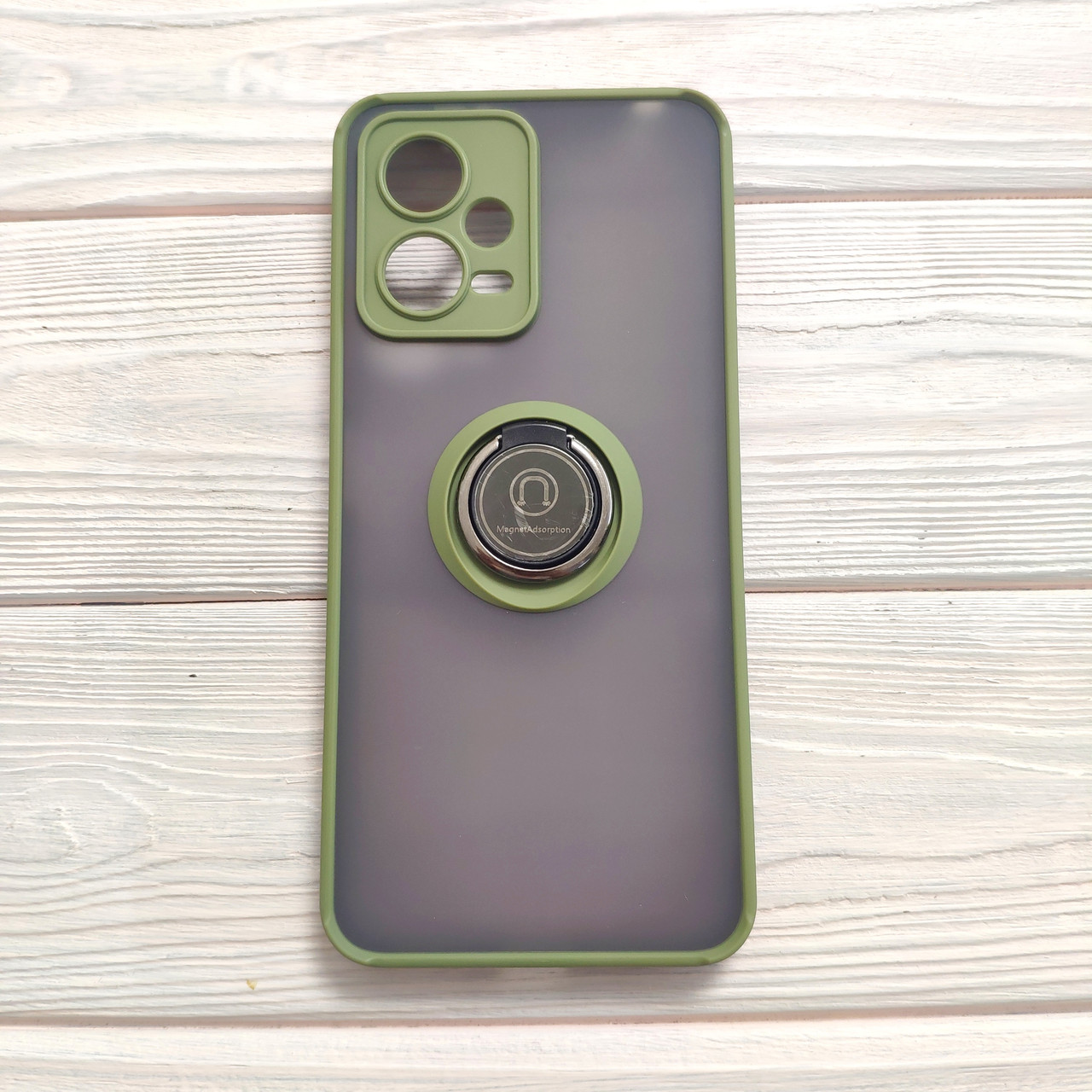 Чохол Armor Ring для Xiaomi Poco X5 5G протиударний з кільцем Оливковий