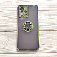 Чохол Armor Ring для Xiaomi Redmi Note 12 5G протиударний з кільцем Синій