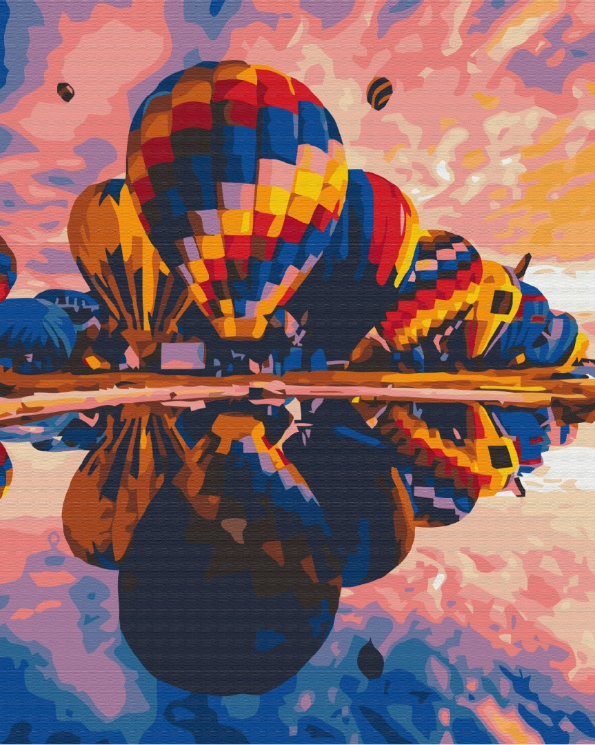 Картина за номерами 40×50. Запуск повітряних куль. Brushme