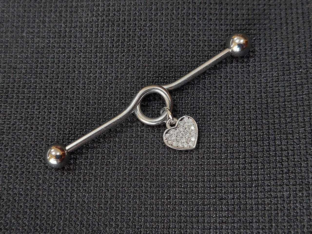 Штанга Індастріал PIU-62 спіраль з підвіскою Серце