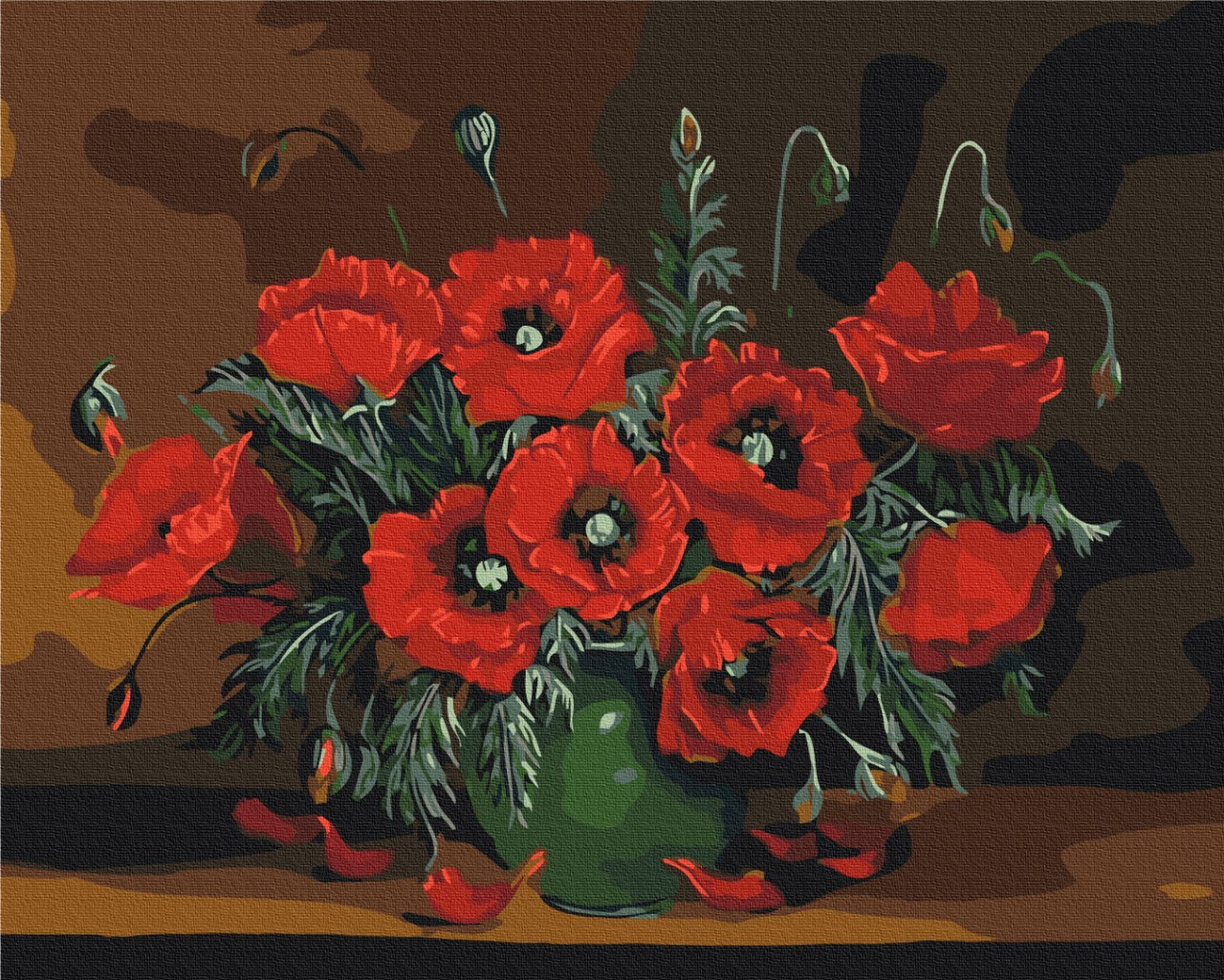 Картина за номерами 40×50. Натюрморт з маками Brushme