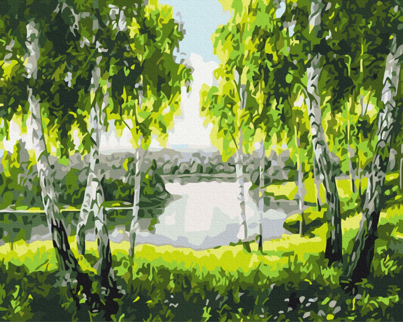 Картина за номерами 40×50. Берізки з дитинства. Brushme