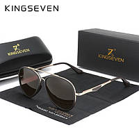 Мужские поляризационные солнцезащитные очки KINGSEVEN N7936 Gold Brown Код/Артикул 184