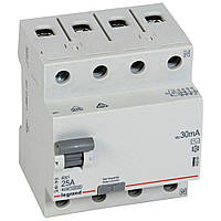 Дифлреле ВДТ (УЗО) 4П 25А 30 мА -AC Legrand RX3 402062