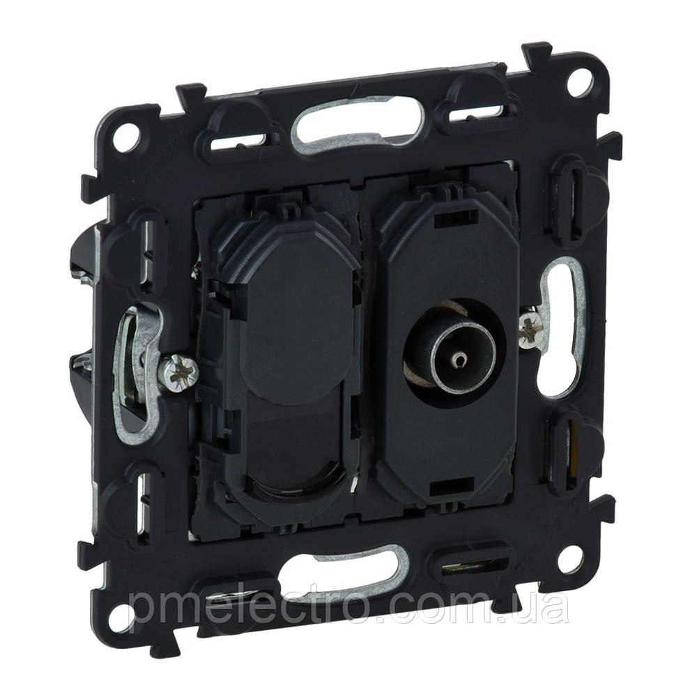 Комбінована розетка TV і RJ45 категорія 6 UTP Legrand Valena In'matic (753055)