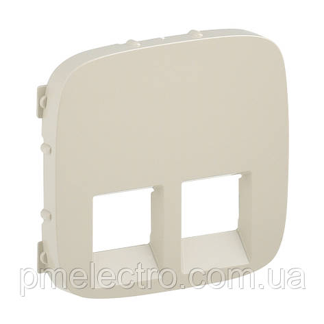 Лицьова панель для розетки RJ11 і RJ45 Legrand Valena Allure Слонова кістка (755426), фото 1