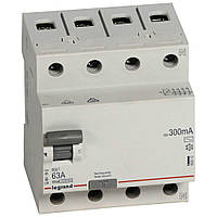 Дифлреле ВДТ (УЗО) 4П 63А 300 мА -AC Legrand RX3 402072