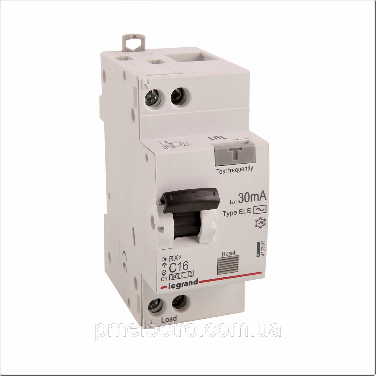 Дифавтомат 1П+Н З 16А 30MA-АС Legrand RX3 419399
