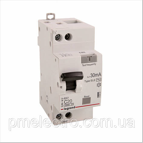 Дифавтомат 1П+Н З 20А 30MA-АС Legrand RX3 419400, фото 1