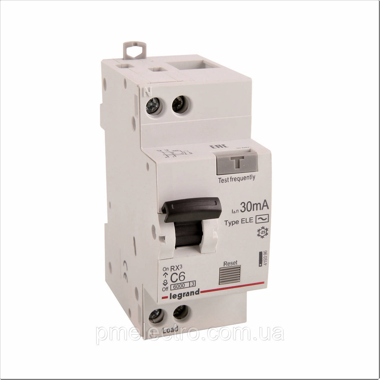 Дифавтомат 1П+Н З 6А 30MA-АС Legrand RX3 419396