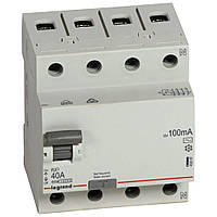 Дифлреле ВДТ (УЗО) 4П 40А 100 мА -AC Legrand RX3 402067