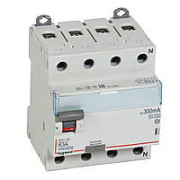 Диффреле ВДТ (УЗО) 4П 63A 300mA -As Legrand DX3 411801