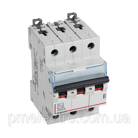 Автоматичний вимикач 3П C 10А 6kA Legrand DX3-E 407289, фото 1