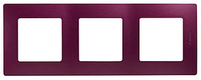 Рамка 3 поста Legrand Etikа Сливовий (672563)