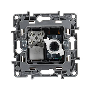 Подвійна розетка RJ11+RJ45 Категорії 5Е UTP Legrand Etika Слонова кістка (672352), фото 4