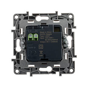 Механізм розетки для зарядки 2хUSB, Білий, Legrand Etika 672294, фото 4