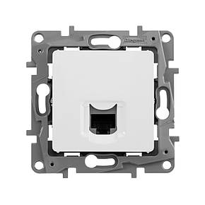 Розетка компютерна RJ45 Категорії 5е UTP Legrand Etika Білий (672241), фото 3